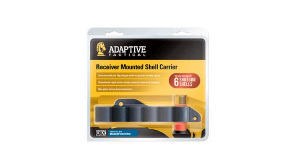 Adaptive Tactical Receiver Mounted Shell Carrier for Mossberg Shotguns, Black AT-06000-M