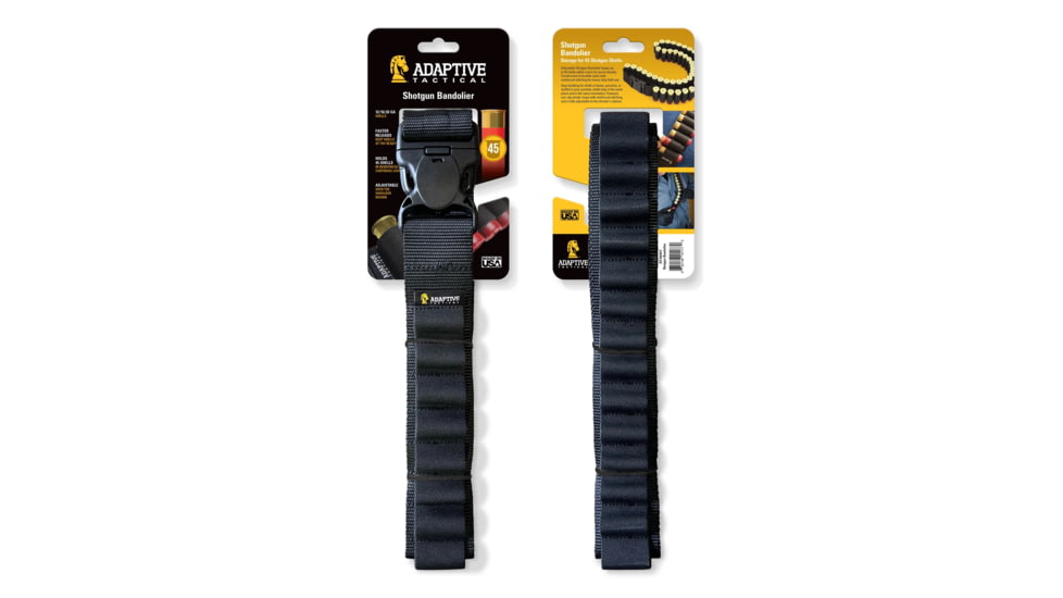 Adaptive Tactical Shotgun Bandolier, 45 Rounds, Black, AT-06401