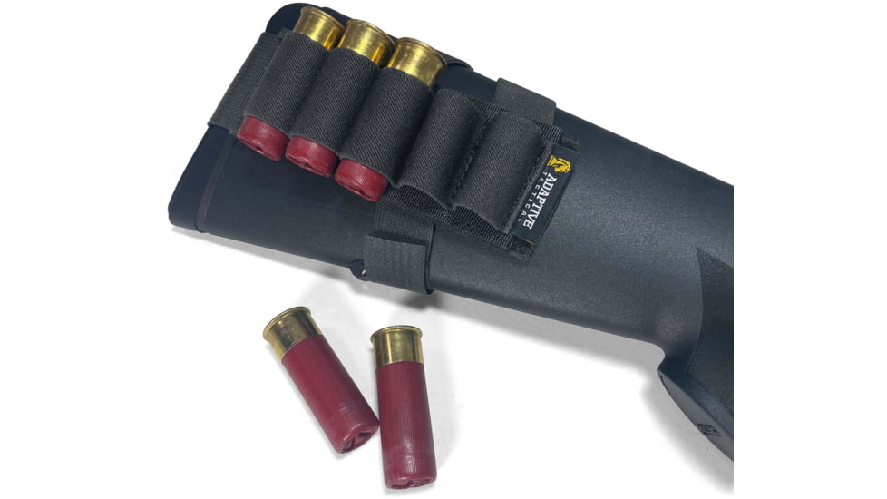 Adaptive Tactical Stock Mounted Shell Carrier, Black, AT-06400