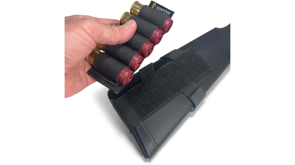 Adaptive Tactical Stock Mounted Shell Carrier, Black, AT-06400
