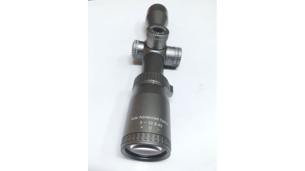 ADE Advanced Optics 3-12x40mm Rifle Scope, 30mm Tube, Second Focal Plane (SFP), Crosshair Reticle, Matte, Titanium, Titanium3-12X40