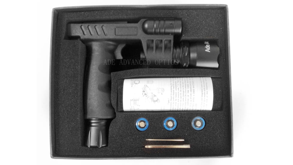 ADE Advanced Optics HG03 Rifle Vertical Foregrip Grip Flashlight/Green Laser Combo Sight, Black, HG03