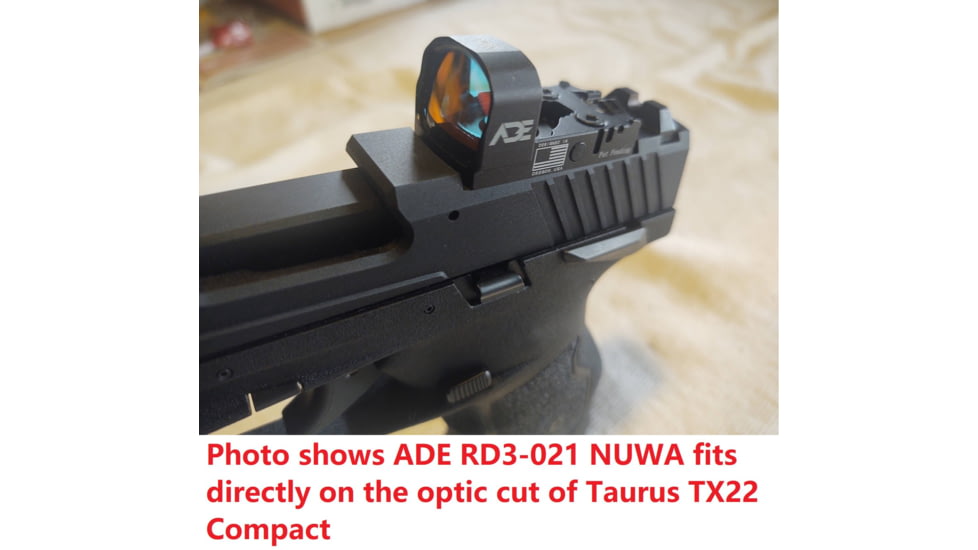 ADE Advanced Optics NUWA Micro Red Dot Sight, 2 MOA Reticle, Black, RD3-021