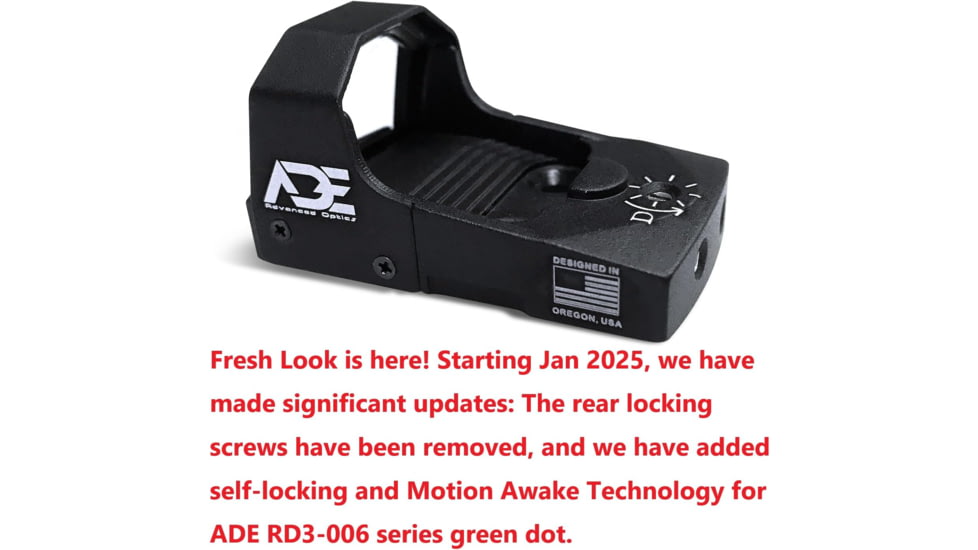 ADE Advanced Optics RD3-006 1x Reflex Green Dot Sight w/Ruger Security 9 Optic Mount Plate