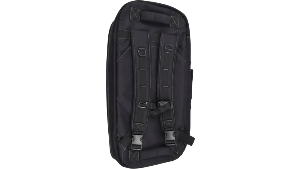 Advance Warrior Solutions Frame 28in AR Pistol/SBR Case w/ Backpack Strap, 600D Poly PVC, Black/Grey, FR28RBP-BL/GR