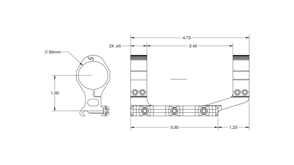 Aero Precision Ultralight 30mm Scope Mount, Standard, FDE, APRA210210