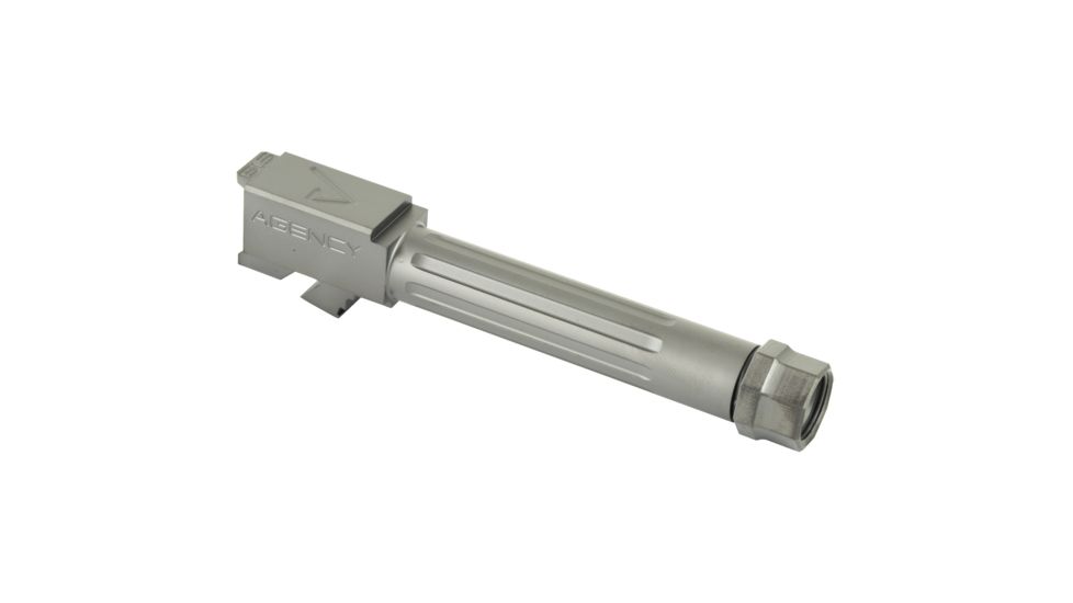 Agency Arms Glock 19 Mid Line Thread/Fluted 9mm Barrel, Nitride Finish, Black Nitride, AGEMLG19TFDLC