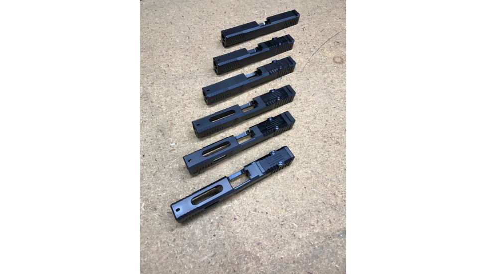 Agency Arms Hybrid Special Glock 43/43X Stripped Precut Pistol Slide, Black, G43-H-SL