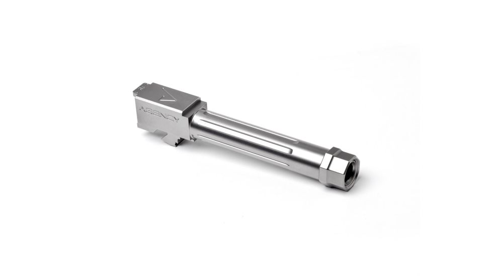 Agency Arms Mid Line Match Grade Drop-In Barrel, Threaded/Fluted, Glock 19 Gen5, Stainless Steel MLG19G5T/FSS