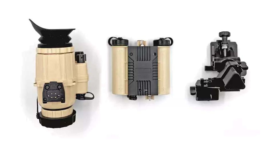 AGM Global Vision F14-3APW Fusion Night Vision and Thermal Monocular, 640x512, 50 Hz, Mil-Spec Elbit or L3 Gen 3 FOM 2000 Plus, P45-White Phosphor IIT, Sand, 7152522121012F14