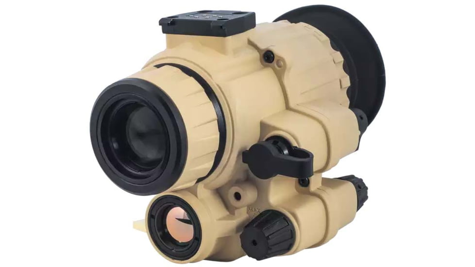 AGM Global Vision F14-3APW Fusion Night Vision and Thermal Monocular, 640x512, 50 Hz, Mil-Spec Elbit or L3 Gen 3 FOM 2000 Plus, P45-White Phosphor IIT, Sand, 7152522121012F14