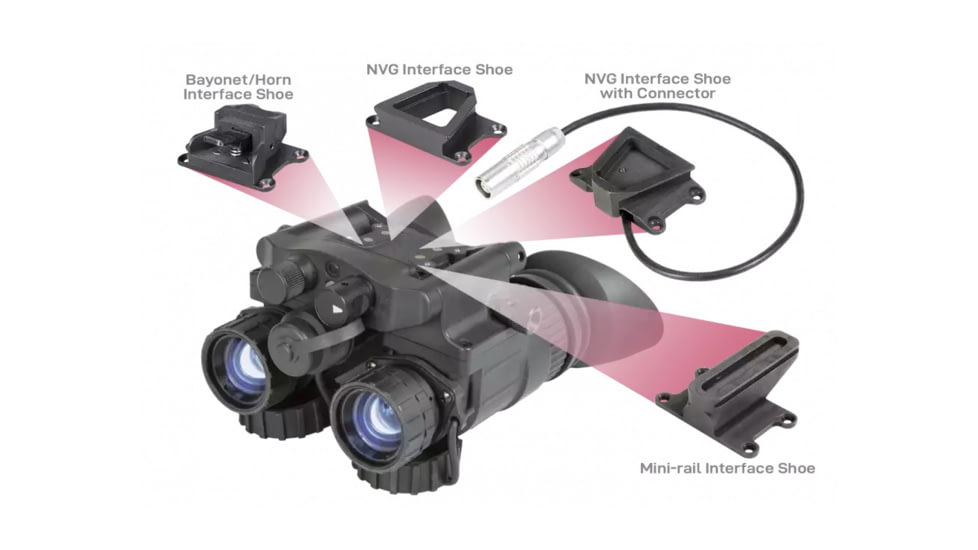 AGM Global Vision NVG-40 3APW Advance Performance Dual Tube Night Vision Goggle/Binocular, Auto-Gated, FOM1600-2000 Gen 3 Plus, P45 White Phosphor, Black, 4.5 4.6 2.9, 14NV4123474111