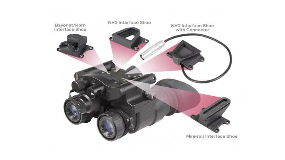 AGM Global Vision NVG-50 3APW Advanced Performance Dual Tube Night Vision Goggle/Binocular 51 Degree FOV, FOM1600-2000 Gen 3 Plus, Auto-Gated, P45 White Phosphor, Black, 4.4 4.6 2.9, 14NV5123474111