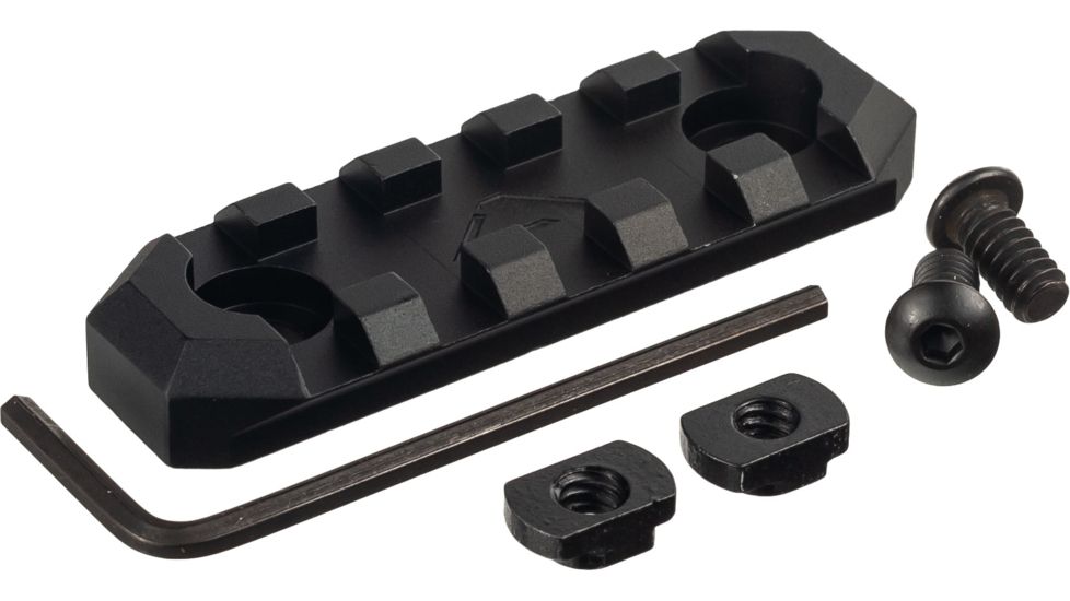 AIM Sports Inc 5 Slot Picatinny M-LOK Rail Section, Black, MLRS1