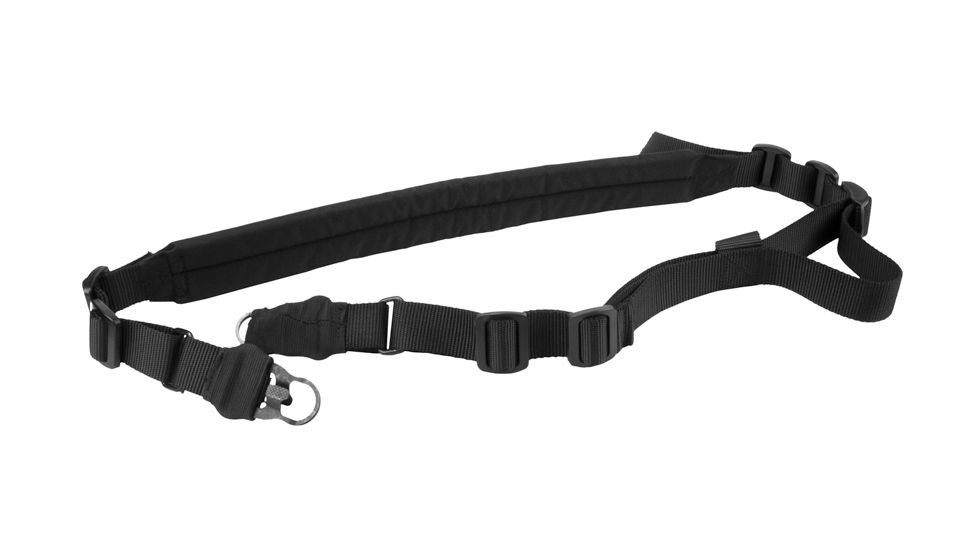 Two or One Point Sling with Steel Clips for Heavier Firearms, Black, Large