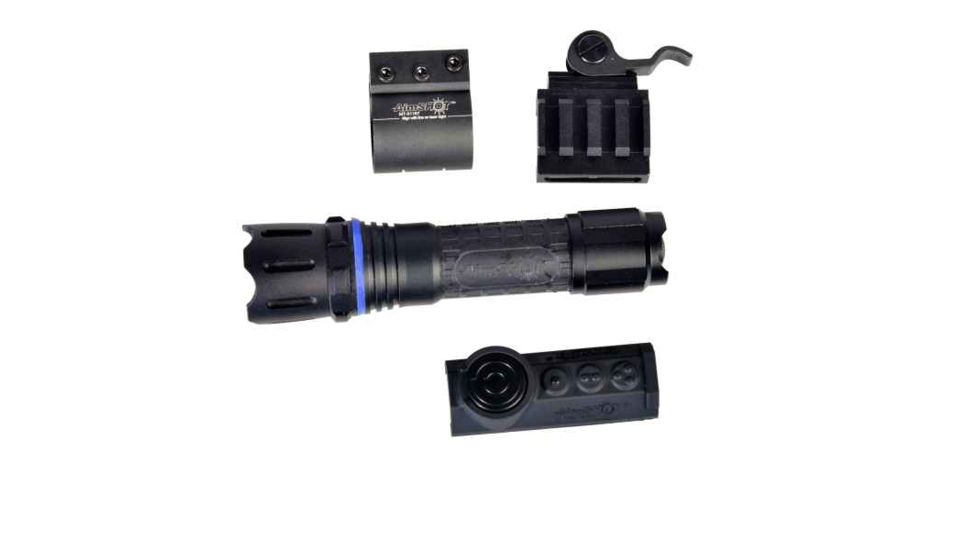 AimSHOT TX890-WH White Wireless Tactical Flashlight Kit with Quick Release Rail Mount, Black TX890-WH
