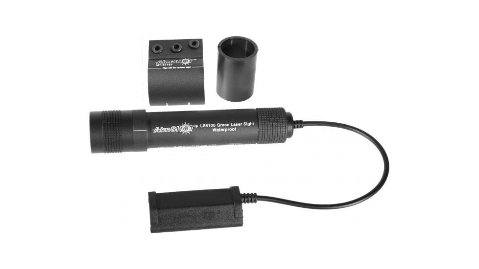 AimSHOT Ultra Compact Pistol 5mW Green Laser/LED light, BLK KT8106