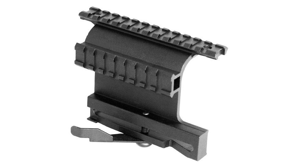 AimSports AK Double Side Rail Mount/Picatinny w/ QR Lever, Black MK004S