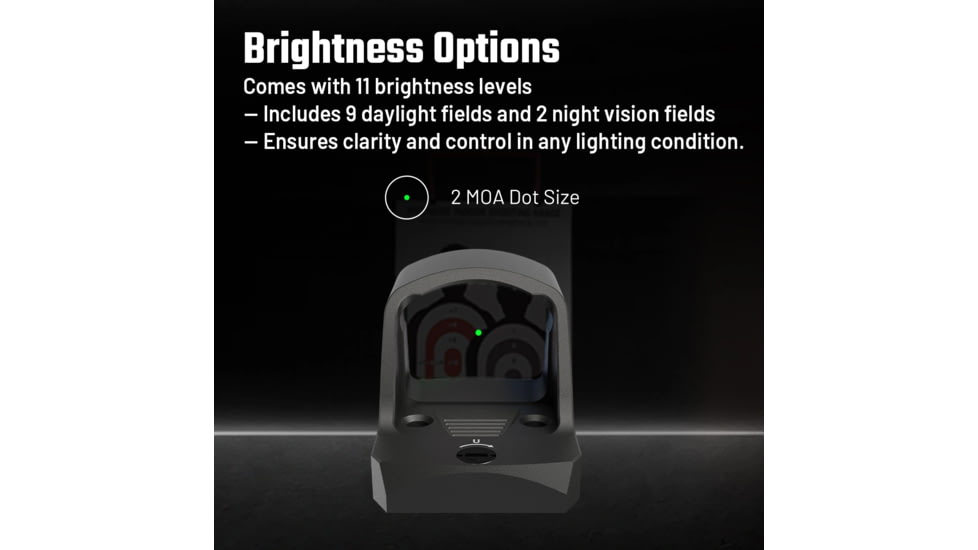 AIMWIN PN120 Green Dot Sight RMR Footprint, Black, PN120 GR