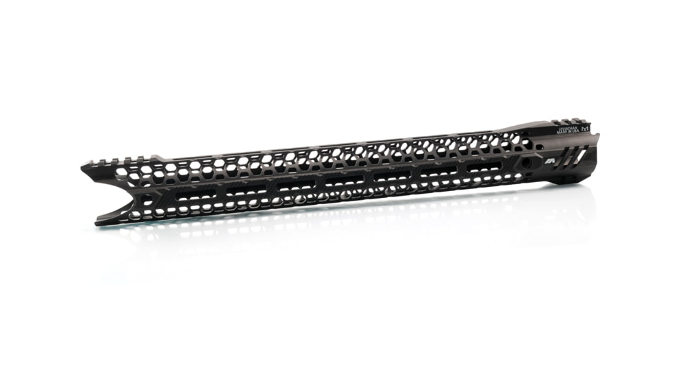 Airborne Arms Leviathan Featherweight Handguard w/ Titanium Barrel Nut, AR-15, 15in Length, 6061-T6 Aluminum, Anodized, Black, Medium, ABN-AAHG-L15B