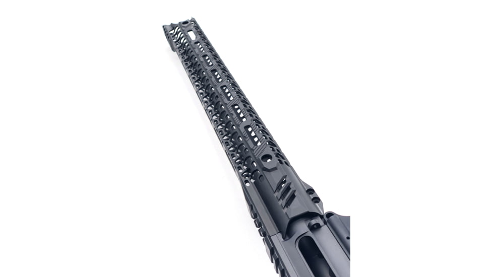 Airborne Arms Leviathan Featherweight Handguard w/ Titanium Barrel Nut, AR-15, 17in Length, 6061-T6 Aluminum, Anodized, Black, Medium, ABN-AAHG-L17B