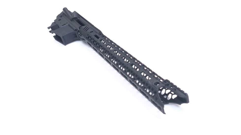 Airborne Arms Leviathan Featherweight Handguard w/ Titanium Barrel Nut, AR-15, 17in Length, 6061-T6 Aluminum, Anodized, Black, Medium, ABN-AAHG-L17B