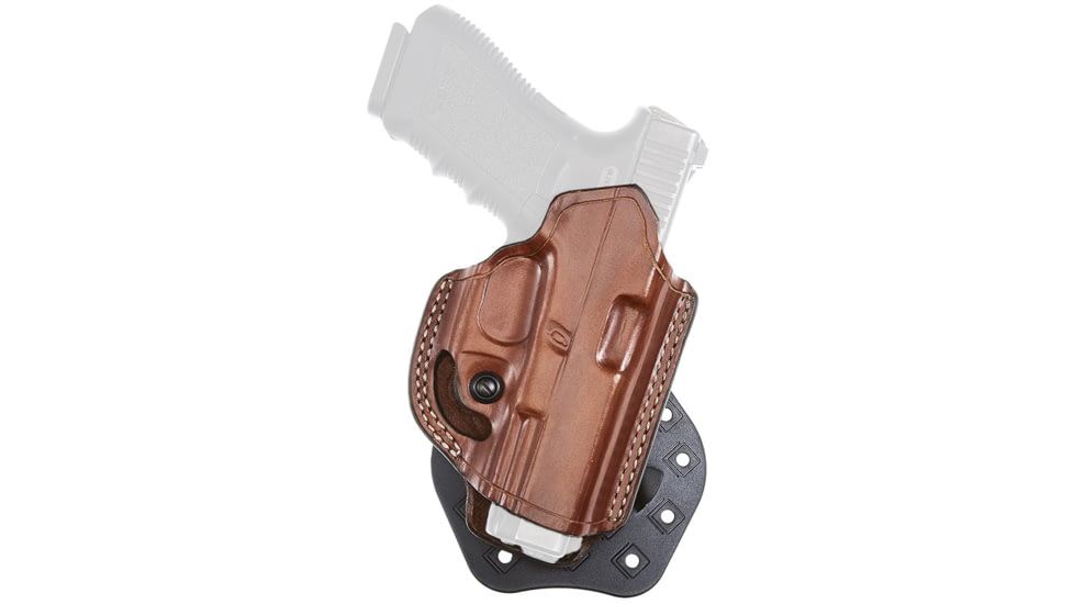 Aker Leather Model 268A Flatsider Paddle XR19 Strapless Open Top Holsters, Glock 19/Glock 23, Left, Plain, Tan, H268ATPL-GL1923