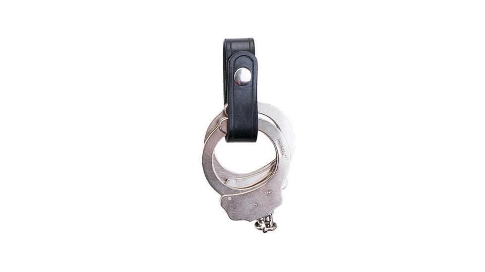 Aker Leather Model 504 1inch Wide Handcuff Strap, Plain, Black, A504-BP