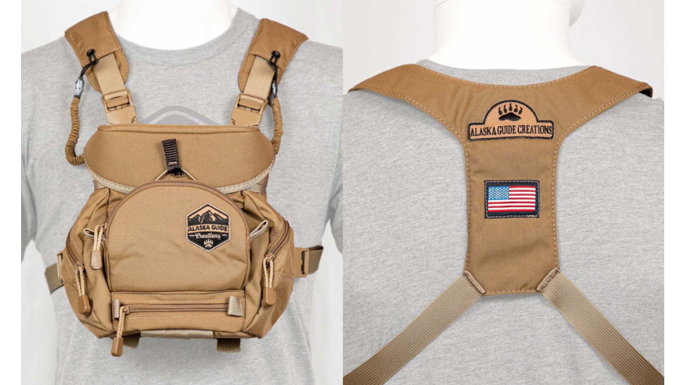 Alaska Guide Creations Alaska Classic Gen L Binocular Harness, Coyote Brown, ACM-L-CB