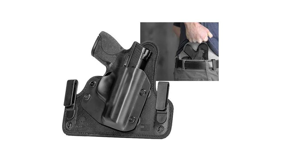 Alien Gear Holsters Cloak Tuck 3.5 IWB Holster, Smith &amp; Wesson M&amp;P9 Shield EZ, Right Hand, Black, 00193858309170