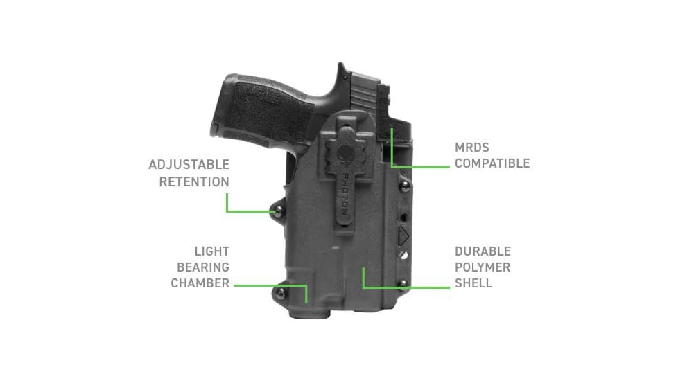 Alien Gear Holsters Photon Light Bearing Holster, Springfield Hellcat OSP, PHO-1178-L1-D
