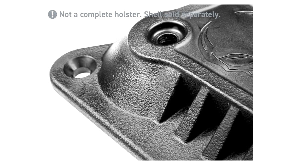 Alien Gear Holsters Rapid Force Duty Holster Surface Mount with Female QDS Adapter, Black, 00193858224541