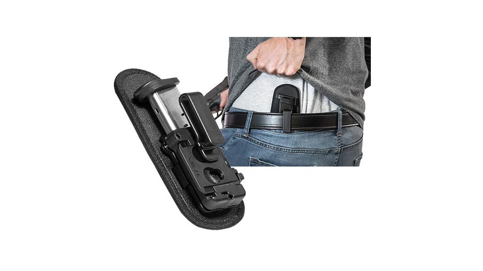Alien Gear Holsters Single Mag Carrier, 9 mm/.40 Smith &amp; Wesson, Double Stack, Black, CMCS-4-D