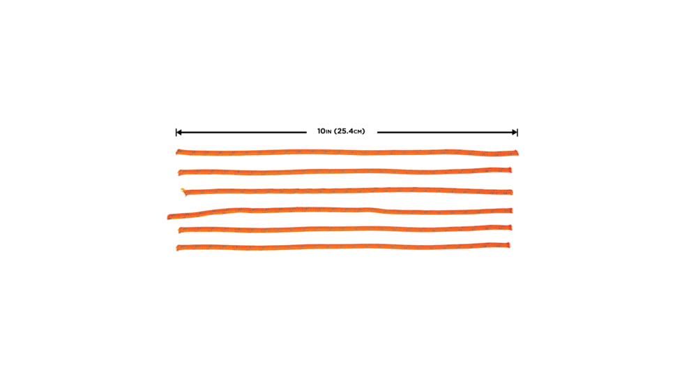 Allen 10 inch Highly Reflective Flagging Cords, 10in, Orange, 6 Pack, 456
