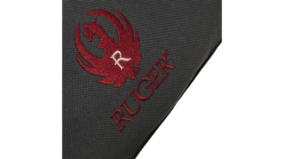Allen Auto-Fit 1-Pocket Ruger Handgun Case Measures 9.5x7.25 Inches Gray With Red Logo