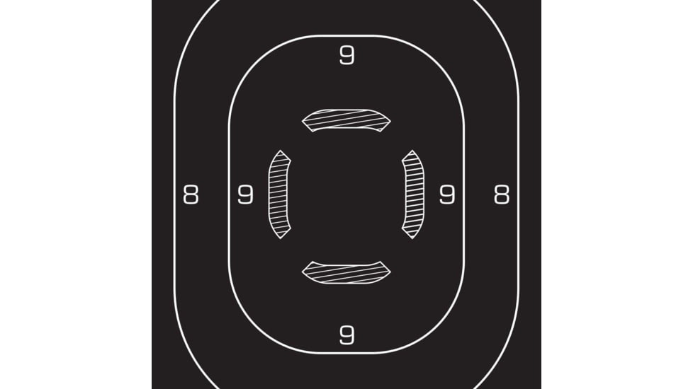 Allen EZ-Aim Silhouette Paper Shooting Targets 12x18in Black 100/ct, AN15400