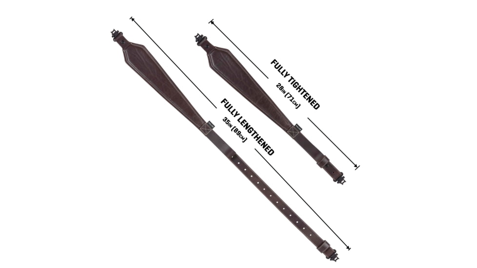 Allen Heritage Plain Dark Leather Rifle Sling, Mahogany, 8511