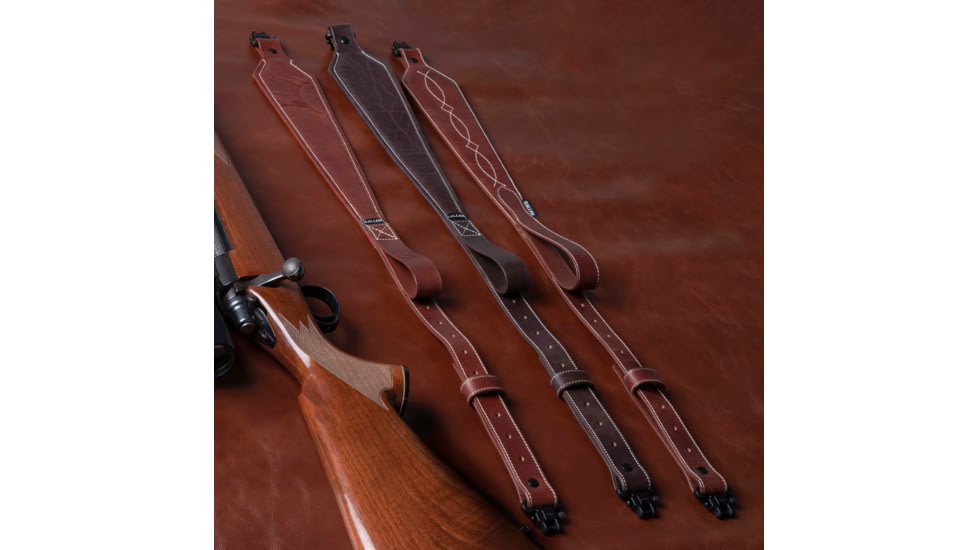 Allen Heritage Plain Dark Leather Rifle Sling, Mahogany, 8511