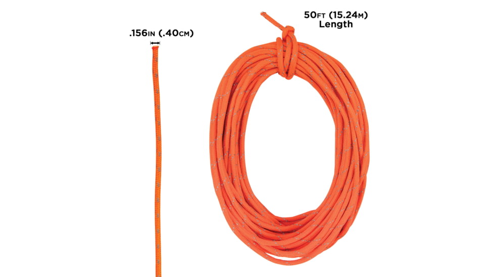 Allen Highly Reflective Flagging Cord, 50-feet, Orange, 470
