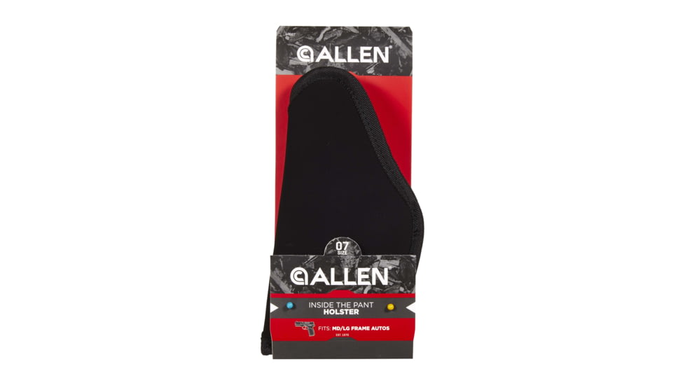 Allen Inside The Pant Handgun Holster, Most 3.25 to 3.75 Inch Barrel Medium and Large Frame Semi-Auto Handguns, Black, 7, 44607