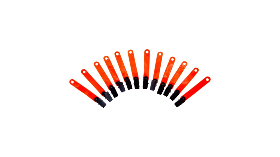 Allen Orange Relfective Trail Marking Clips, 12 Pack, Orange, 473