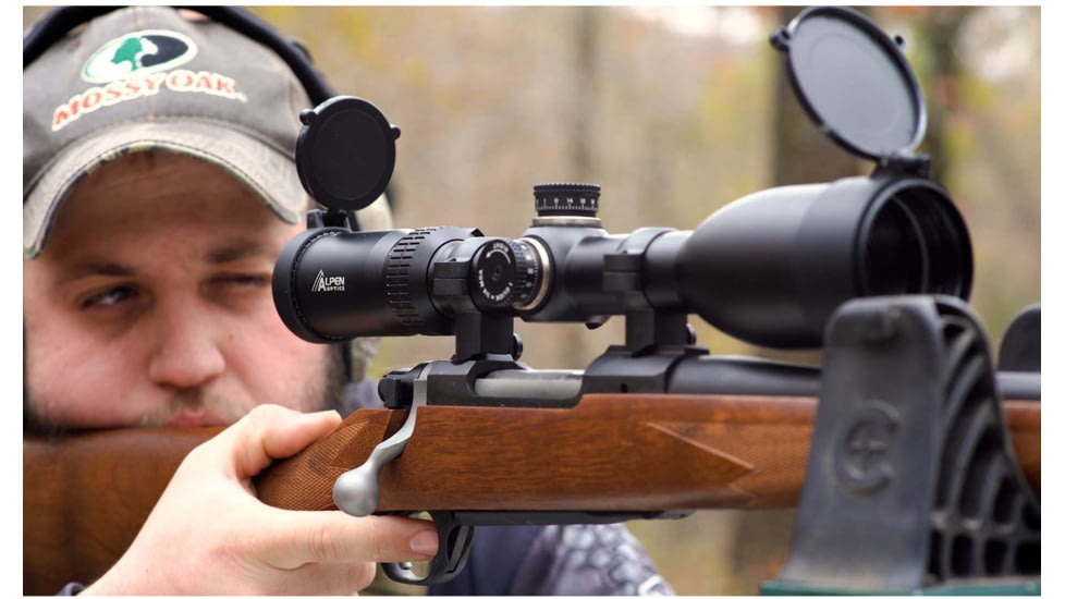 Alpen Apex 4.5-27x50 mm Rifle Scope, 30 mm, FFP, Multicoated, Matte Black, Long, 4015