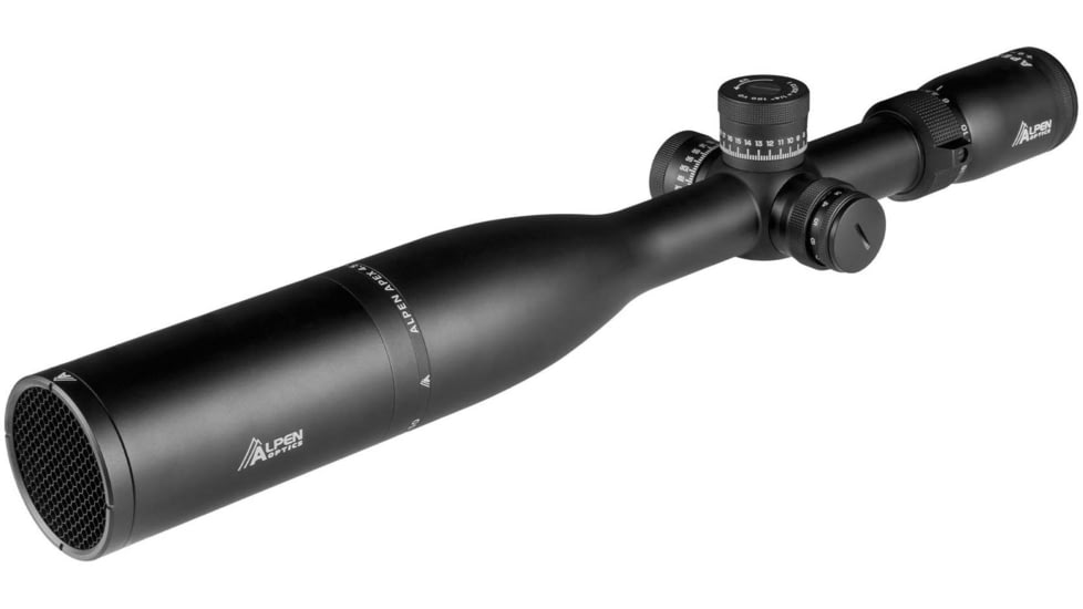 Alpen Apex 4.5-27x50 mm Rifle Scope, 30 mm, FFP, Multicoated, Matte Black, Long, 4015