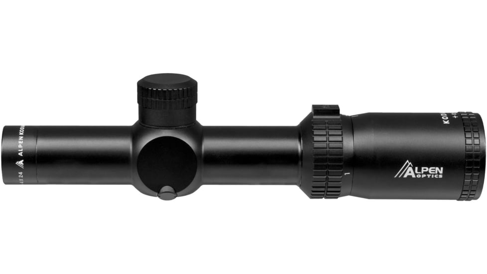 Alpen Kodiak 1-4x24 Rifle Scope, 30mm, SFP, Multicoated, Matte Black, Compact, 2047