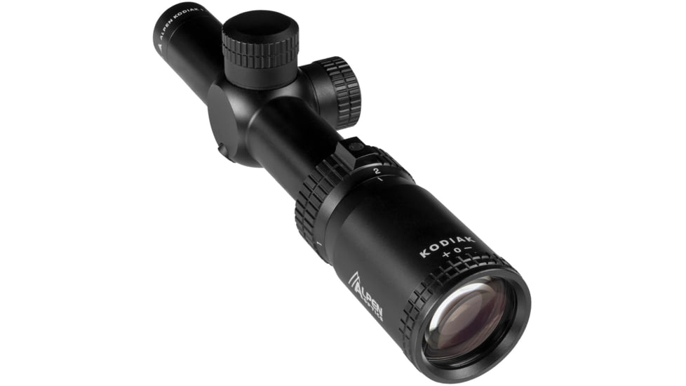 Alpen Kodiak 1-4x24 Rifle Scope, 30mm, SFP, Multicoated, Matte Black, Compact, 2047