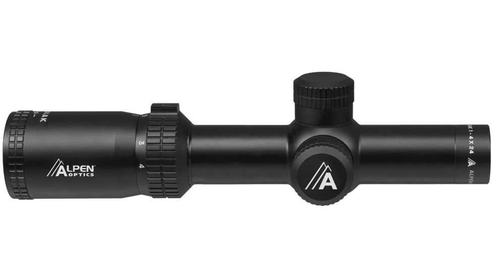 Alpen Kodiak 1-4x24 Rifle Scope, 30mm, SFP, Multicoated, Matte Black, Compact, 2047