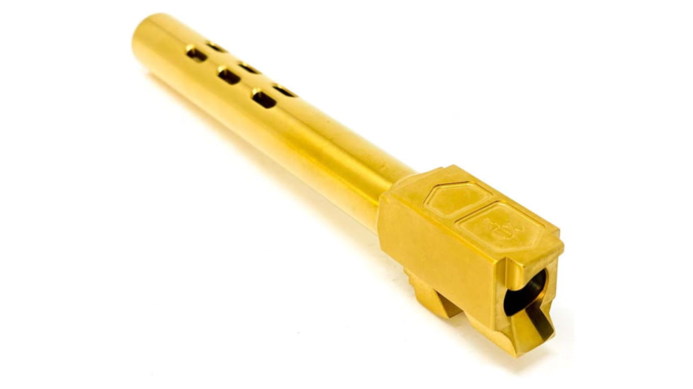 Alpha Shooting Sports 9mm Match Grade Crowned Ported Barrel for Glock G34, 5in, 1-10, TiN, ALPG349MMTINCP