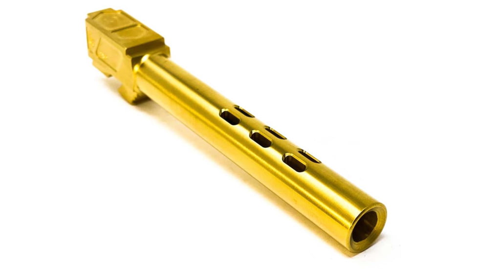 Alpha Shooting Sports 9mm Match Grade Crowned Ported Barrel for Glock G34, 5in, 1-10, TiN, ALPG349MMTINCP