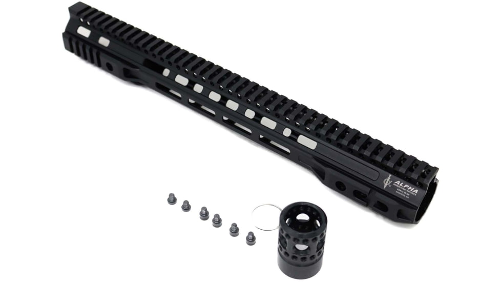 Alpha Shooting Sports Super Slim Rail Handguard, 15 in, Black, SSR15