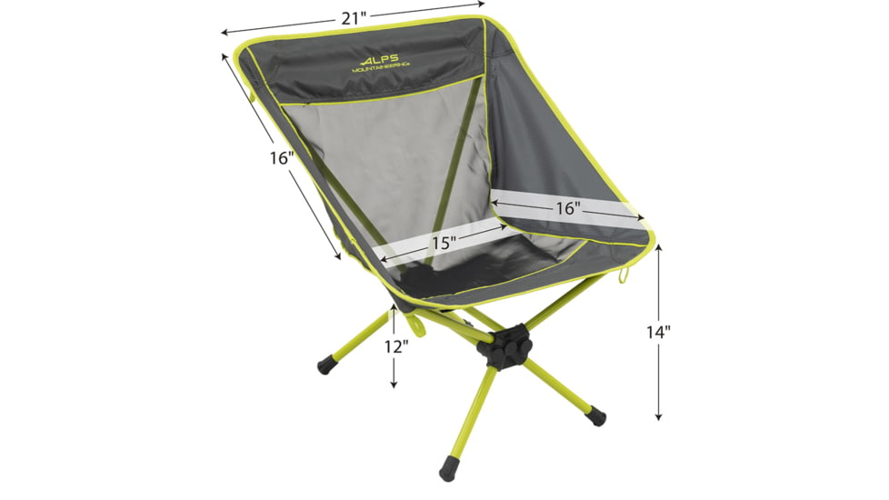 ALPS Mountaineering Simmer Chair, Citrus/Charcoal, One Size, 8011960